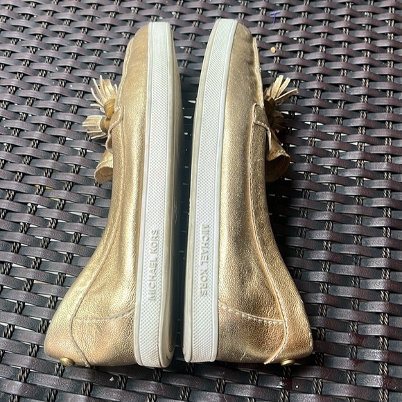 MICHAEL KORS CALLAHAN GOLD TASSEL FLATS LOAFERS 7M - Picture 7 of 8